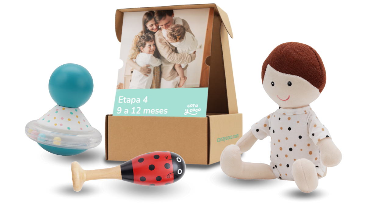 Kit 4 de estimulación temprana Cora y Coco para bebés