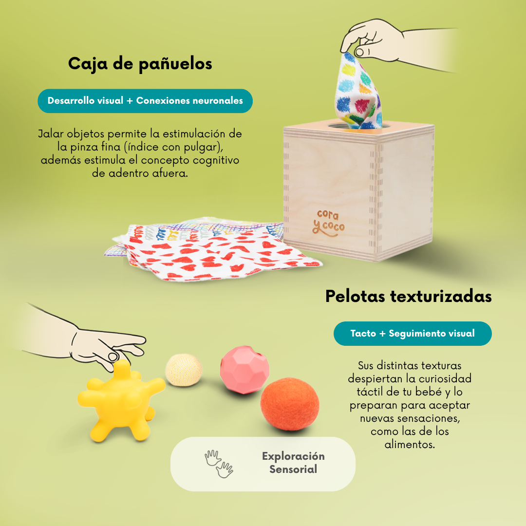 Kit 3: Descubrimientos Sensoriales (6 a 9 meses)